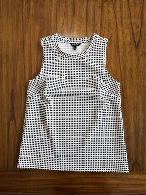 Banana Republic Black and White Grid Top